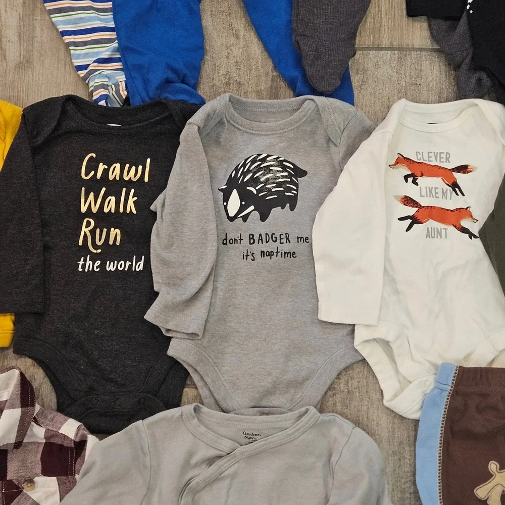Old Navy‎ Gerber Baby Boys Clothing Lot of 23 Size 3-6M Infant Essential Basics